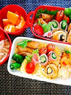 息子と娘のお弁当'20.7.6-レシピのメイン写真