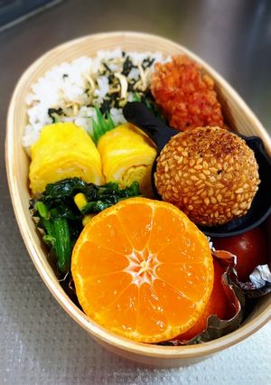 コーンとほうれん草のレンチンバター弁当-レシピのメイン写真