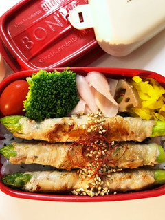 のっけ弁当(アスパラ豚肉巻き)-レシピのメイン写真