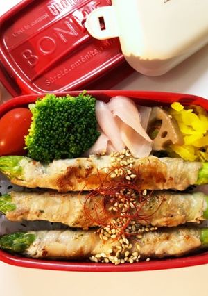 のっけ弁当(アスパラ豚肉巻き)-レシピのメイン写真