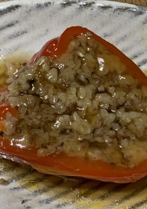 パプリカの和風肉詰め煮-レシピのメイン写真