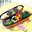 パプリカベーコン巻き弁当 詰め方