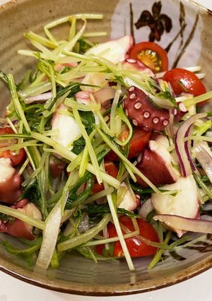 たこと水菜のずぼらサラダ-レシピのメイン写真