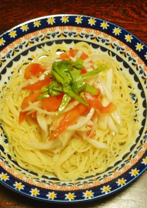 ヘルシーさっぱり!トマトの冷たいパスタ-レシピのメイン写真