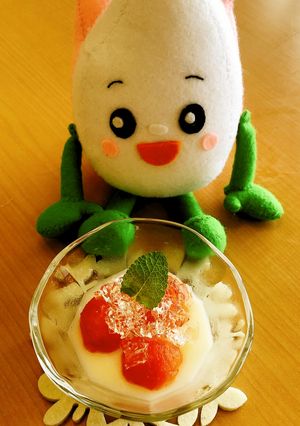 七夕に☆キラキラすいか杏仁-レシピのメイン写真