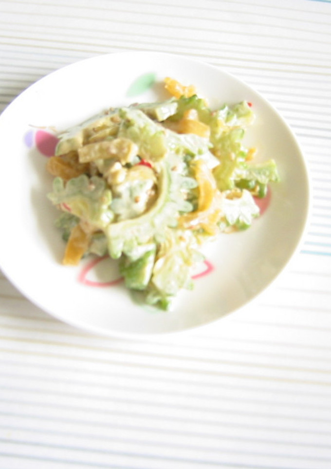 ゴーヤとクラゲのマヨあえ-レシピのメイン写真