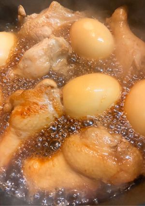 手羽元親子のスタミナ黒酢煮-レシピのメイン写真
