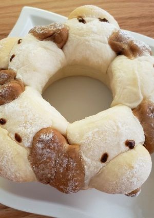 もちもちスヌーピー(?)のちぎりパン-レシピのメイン写真