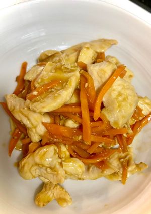鶏胸肉の照り焼き人参しりしり-レシピのメイン写真