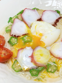 たことオクラのさっぱりそうめん-レシピのメイン写真