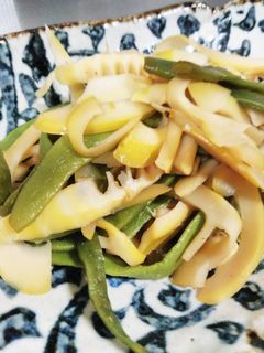 麺つゆ✾ささぎと筍の甘辛煮-レシピのメイン写真