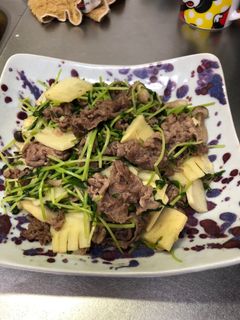 簡単!牛肉と豆苗の中華炒め♪-レシピのメイン写真