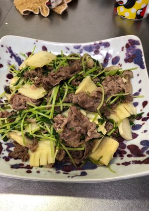 簡単!牛肉と豆苗の中華炒め♪-レシピのメイン写真