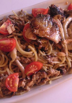缶詰で簡単・さんまのかば焼きパスタ-レシピのメイン写真