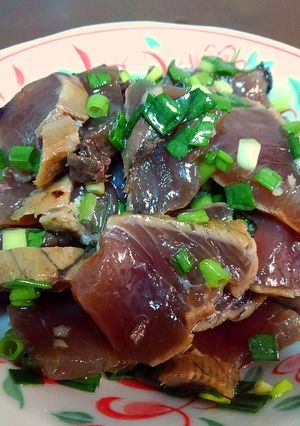 簡単!ねっとり旨い、鰹の叩きのごま油漬け-レシピのメイン写真