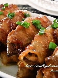 なすの肉巻き甘辛味噌味-レシピのメイン写真