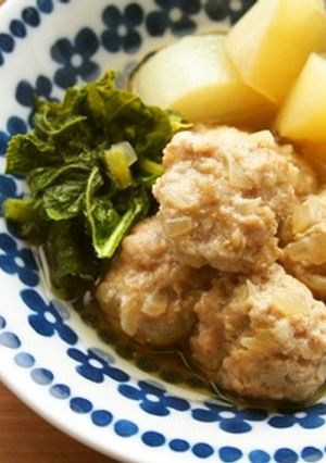 大根と玉ねぎ肉団子の煮物♪ふっくら美味♡-レシピのメイン写真