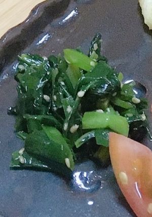 ニラと小松菜のごま油和え-レシピのメイン写真