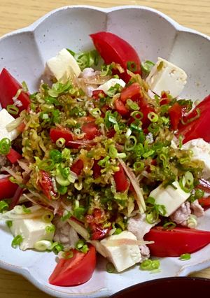 薬味たっぷり！トマト冷しゃぶ~豚しゃぶ~-レシピのメイン写真