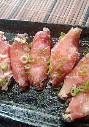 贅沢ここに極まれり！ 生ハ厶あわび-レシピのメイン写真