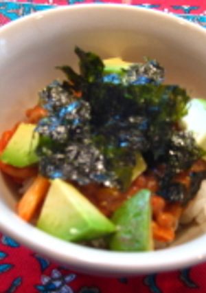 納豆キムチアボカド丼-レシピのメイン写真