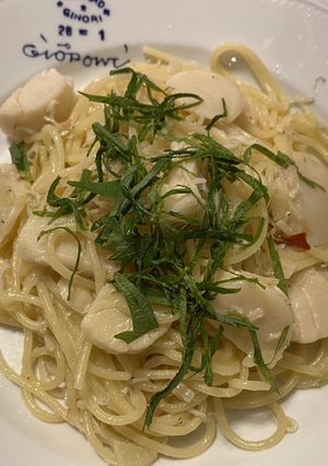 ホタテとシラスのパスタ　レモンバター風味-レシピのメイン写真