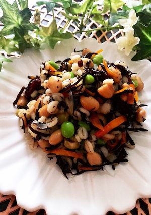 ひじきと5種のお豆の柚子味のサラダ-レシピのメイン写真
