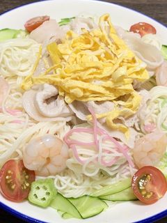 七夕に☆豚しゃぶそうめん-レシピのメイン写真