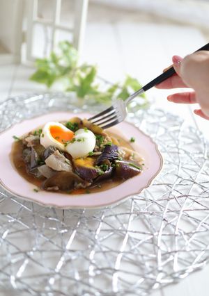 なすのとろとろ煮♡温玉のせ-レシピのメイン写真