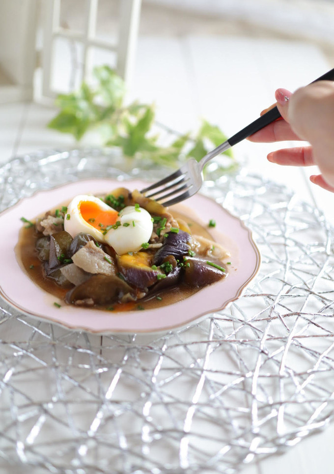 なすのとろとろ煮♡温玉のせ-レシピのメイン写真