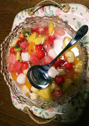 七夕にも☆星型のフルーツポンチ☺⛄☕-レシピのメイン写真