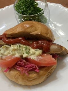 紫キャベツマリネのオープンサンド-レシピのメイン写真