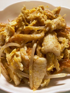 ソースカツ丼のタレで★もやしの卵とじ-レシピのメイン写真