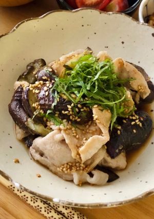 豚肉とナスの胡麻酢醤油かけ-レシピのメイン写真
