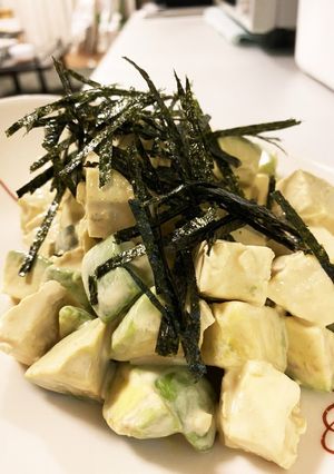 豆腐とアボカドのワサマヨサラダ-レシピのメイン写真