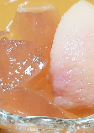桃寒天とコンポート-レシピのメイン写真