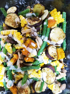 夏野菜とキノコのホットサラダ-レシピのメイン写真