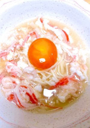 簡単なのに美味しい！ふわふわ月見そうめん-レシピのメイン写真