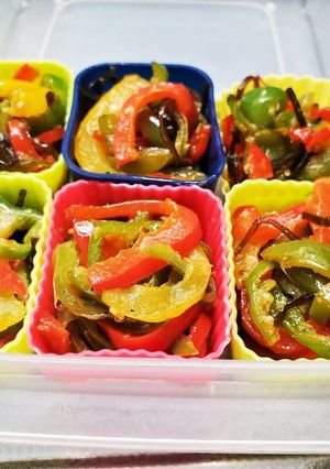 ピーマンと塩昆布の炒め物(弁当用)-レシピのメイン写真