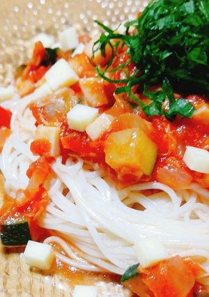 そうめんカポナータ-レシピのメイン写真