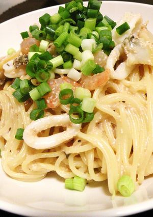 ★あのこを落とせ！★必殺ネギたらパスタ！-レシピのメイン写真