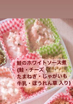 9ヶ月 離乳食 鮭のホワイトソース煮込み-レシピのメイン写真