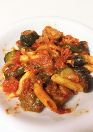 なすとズッキーニと鶏肉のトマト煮-レシピのメイン写真