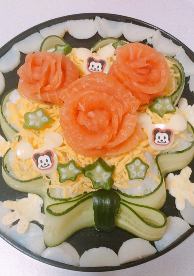 ディズニー 七夕 ちらし寿司ケーキ-レシピのメイン写真