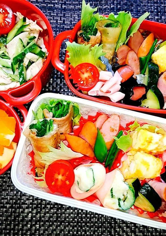 息子と娘のお弁当'20.7.8-レシピのメイン写真