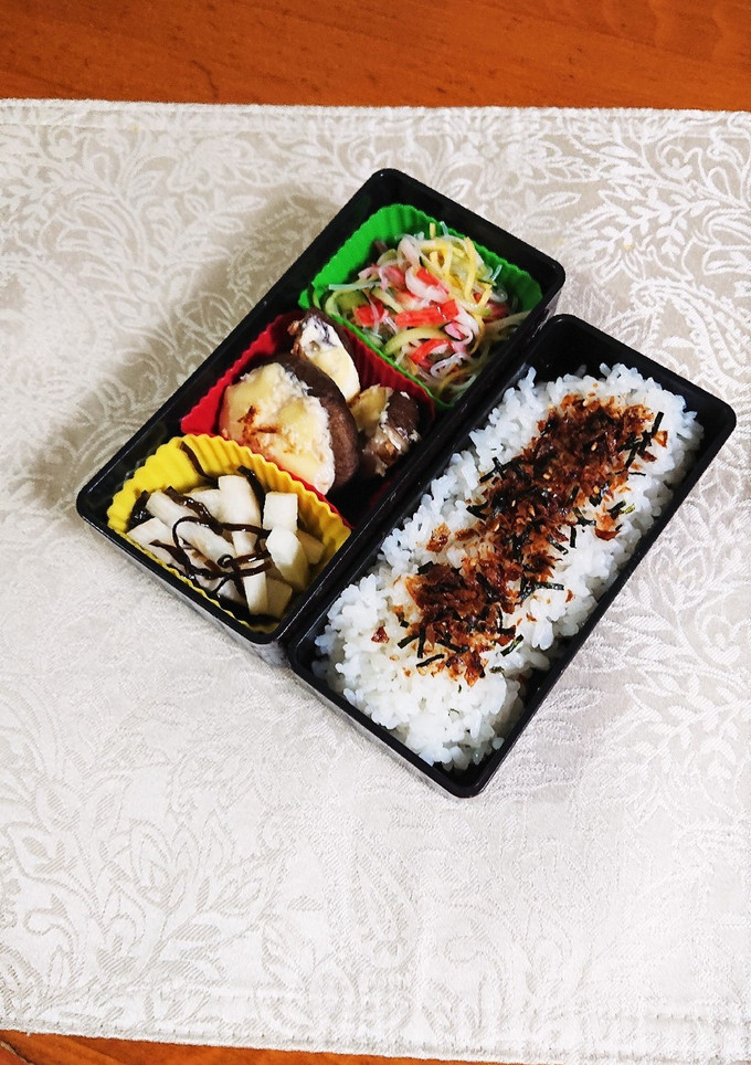 椎茸のコーンマヨ、ツナマヨ焼きのお弁当-レシピのメイン写真
