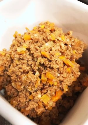 スタミナたっぷり！ハンバーグ味そぼろ-レシピのメイン写真