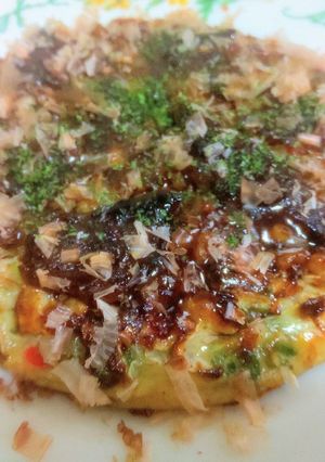 カリカリふわふわ葱牛すじお好み焼き-レシピのメイン写真