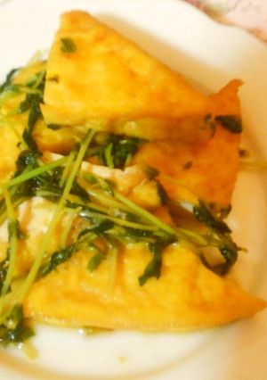 厚揚げと豆苗の焼き浸し-レシピのメイン写真