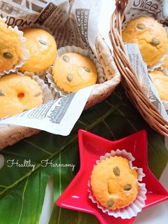 米粉とココナッツミルクのカボチャマフィン-レシピのメイン写真